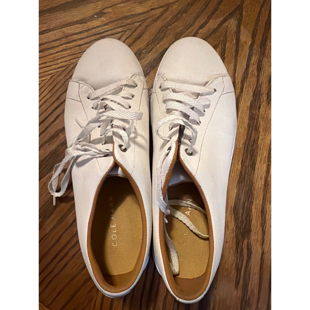 Cole Haan GrandPro Rally Court White Leather Low Top Sneakers Womens 8B W17957